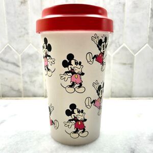 Disney x Skinny Dip Mickey Mouse Bamboo Reusable Travel Tumbler Mug Beige 16oz